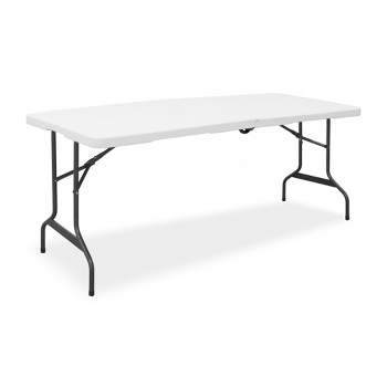 Folding Chair 30 x 72 Inch Lightweight Rectangular Powder Coated Alloy Steel Modern Style Deluxe Foldable Banquet Table for Events, Home, or Office