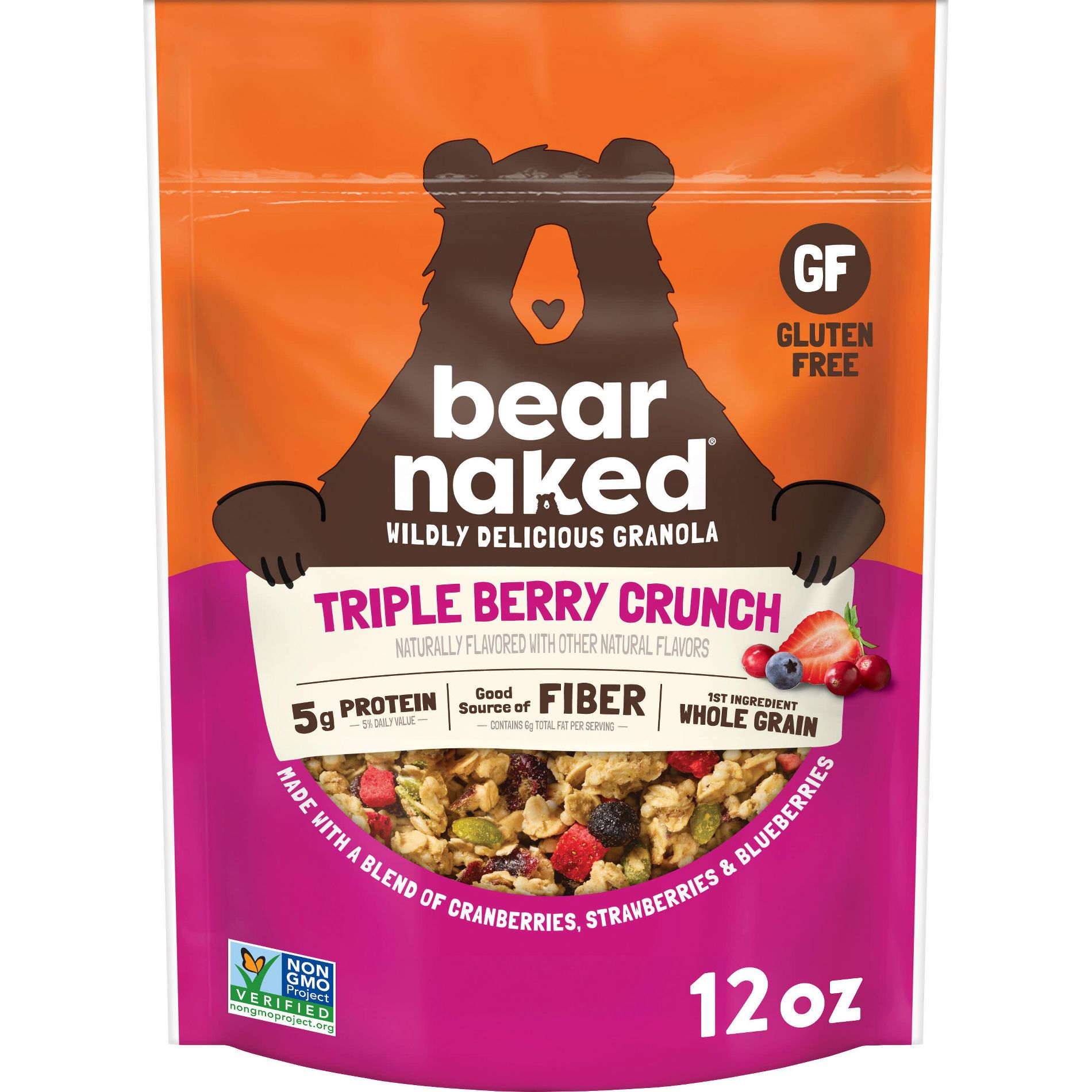 Bear Naked All Natural Triple Berry Crunch Granola - 12oz