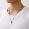 Baseball Cross Necklace for Boys Men,Stainless Steel Cross Pendant Chain 16Inches Baseball Accessories Christmas Valentines Easter Birthday - 2 of 4