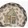 Earth Rugs Holiday Village Printed Coaster – 5"x5" Braided Jute, Festive Winter Table Accent - 2 of 3