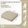 Aoodor Outdoor Dining Chair Cushions Set of 2, Waterproof Patio Furniture Seat Cushions, Outdoor Chair Pads with Ties - 3 of 4