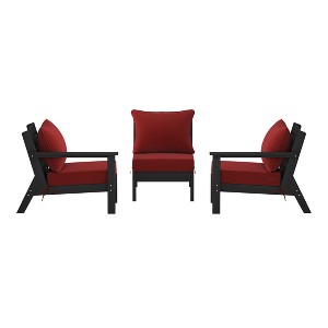 WestinTrends Avalon Outdoor Patio HDPE Sectional Sofa with Patio Cushions - 1 of 4