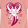 Girls' - Instant Message - Axolotl Heart Fins Fitted Short Sleeve Graphic T-Shirt - 2 of 4