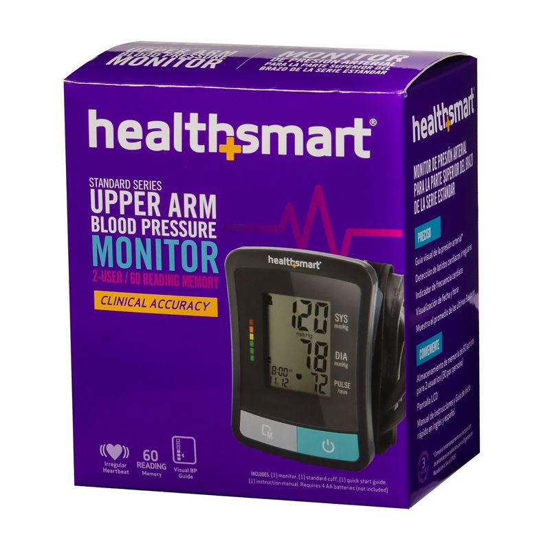 MABIS Large Cuff Arm Home Automatic Digital Blood Pressure Monitor 1-Tube Black 1 Each, 4 of 5