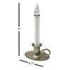 IMC Williamsburg Battery Operated LED Candle with On/Off Sensor, Wax Drips, Pewter, 4.5" x 9" - 2 of 2
