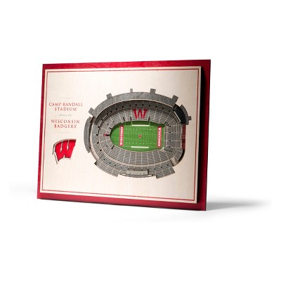 NCAA Wisconsin Badgers 5-Layer StadiumViews 3D Wall Art