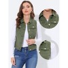 INSPIRE CHIC Women's Buttoned Washed Denim Vest with Faux Chest Flap Pockets - 2 of 3
