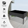 Acekool 4-Piece Outdoor Patio Furniture Set – Wicker Rattan Conversation Set with 2 Chairs, Loveseat & Glass Coffee Table - 4 of 4