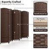 Sorbus 6 Panel Room Divider 6 ft. Tall - Extra Wide Double Hinged Panels, Mesh Hand-Woven Design, Partition Room Dividers - 2 of 4