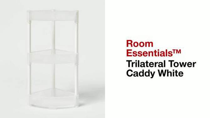 Trilateral Tower Caddy White - Room Essentials&#8482;, 2 of 8, play video