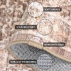 Vintage Area Rug Washable Foldable Distressed Accent Carpet Non-Skid Oriental Print Low-Pile Non-Shedding Thin Floor Mat for Bedroom - 3 of 4