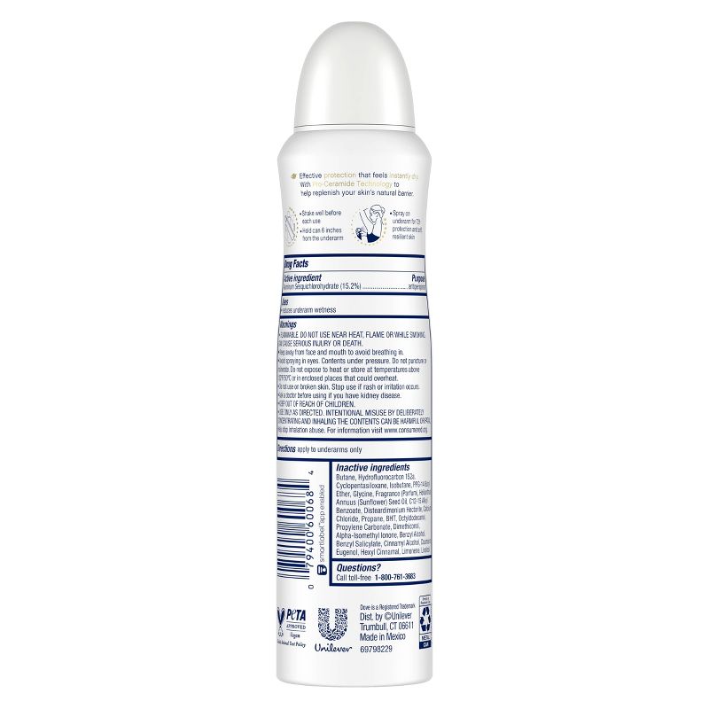 Dove Beauty Caring Coconut Dry Spray Antiperspirant Deodorant - 3.8oz/2ct, 4 of 9