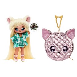 Na Na Na Surprise Glam Series 2 Gianni Wilde - Muñeca de moda inspirada en guepardos de 7.5 pulgadas con pelo rubio estampado de guepardo y monedero metálico de guepardo, regalo 2 en 1, juguete para