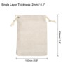 Unique Bargains Cotton Linen Money Sacks Bag Gift Bag with Drawstring 3 Pcs - 2 of 4