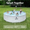 SLOOSH 10/12/15 FT Large Round Above Ground Pool, Outdoor Round Frame Above Ground Swimming Pool Set Kiddie Pool for Kids Adults with Filter Pump - 2 of 4