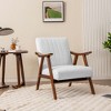 Tangkula Modern Accent Chair Leathaire Leisure Armchair w/ Rubber Wood Frame & Felt Pads - image 4 of 4