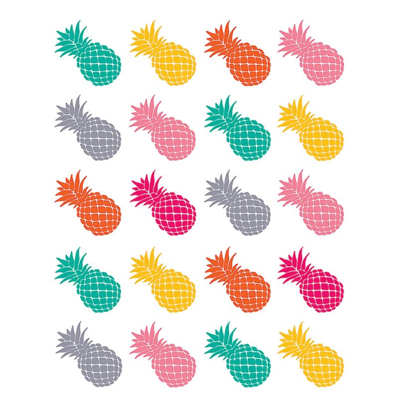 Teacher Created Resources® Tropical Punch Pineapples Stickers, 120 Per Pack, 12 Packs, 2 of 4