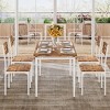 5 Piece Dining Table Set for 4, 43" Kitchen Table Set with Spiral Leg, Wooden Rectangular Kitchen Table & Chairs, Space Saving Breakfast Table - 3 of 4