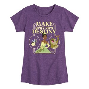 Girls' - Disney Princess - Tiana Make Your Own Destiny Fitted Short Sleeve Graphic T-Shirt - 1 of 4