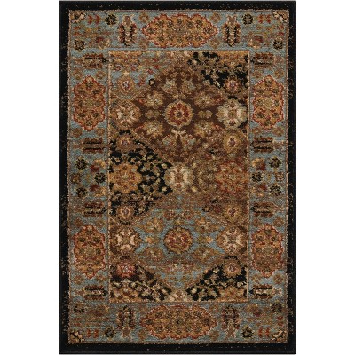 Nourison Delano Black/Blue Area Rug