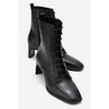 SUDY - Black Leather Lace Up Boot (Women) black leather 5.5 Forever & Always Shoes US - 2 of 4