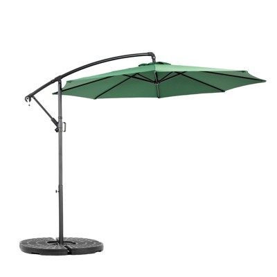 VisioGear Patio Umbrellas, Outdoor Umbrella with Adjustable Tilt, 8 Ribs Market Umbrella with Polyester Shade, Green, 115.75"*98.43"*115.75"