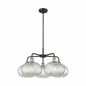 Ithaca - 5 Light Stem Hung Chandelier In Industrial Style-15 Inches Tall and 28 Inches Wide - 1 of 1