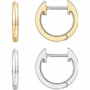 Gold Ear Cuff Dainty Huggie Earrings for Women Trendy Small Hoops Simple and Stylish - 1 of 4