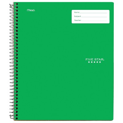 Five Star 1 Subject College Ruled Interactive Spiral Notebook (Colors May Vary)