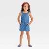 Toddler Girls' Americana Ice Cream Embroidered Denim Romper - Cat & Jack™ Medium Wash - 3 of 3