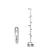Guili Mini Halo Sterling Silver Mini Hoop Earrings with bright Cubic Zirconia accents, offering a polished modern look for daily wear - 3 of 4