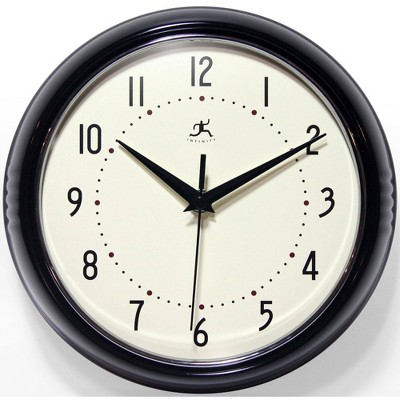 9.5" Retro Metal Wall Clock - Infinity Instruments