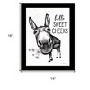 HomeRoots Hello Sweet Cheeks Donkey Black Framed Print Bathroom Wall Art - 3 of 3