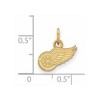 Black Bow Jewelry 14k Yellow Gold Detroit Red Wings NHL Extra Small Pendant - 2 of 3