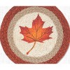 Earth Rugs Maple Leaf Printed Round Trivet – Rustic Braided Jute Hot Pad, 10"x10", Autumn Table Accent - 3 of 3