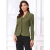 Allegra K Women's Elegant Work Office Lapel Collar Button Down Regular Fit Suit Blazer - 3 of 4