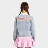 Girls' Toy Story Cowgirl Jessie Denim Jacket with Corduroy Collar - Off-White/Blue - 3 of 4