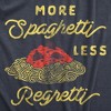 Womens More Spaghetti Less Regretti T Shirt Funny Italian Food Pasta Lovers Tee For Ladies - Crazy Dog Women's T Shirt - image 2 of 4