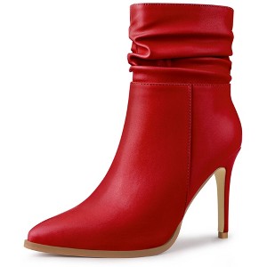 Perphy Women's Slouching Style Pointed Toe Stiletto Heel Ankle Boots - 1 of 4