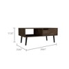 39.6" Coffee Table with One Drawer, One Open Shelf, and Four Legs, Ideal for Living Room or Office Use - 4 of 4