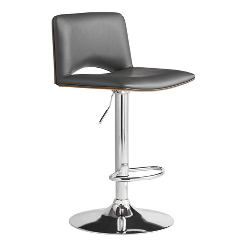 Thierry Adjustable Barstool with Faux Leather - Armen Living - image 1 of 4