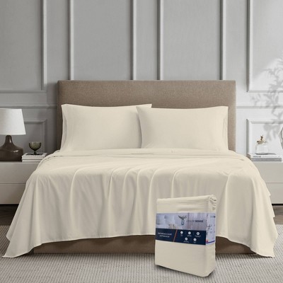 King Ivory Cotton Percale Sheet Set