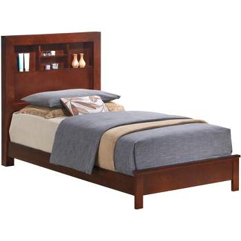 Passion Furniture Burlington Twin Platform Bed with Storage Shelf