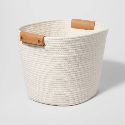 13 Decorative Coiled Rope Basket Cream - Brightroom™ : Target