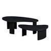 2-Piece MDF Irregular Shape Coffee Table Set with Staggered Heights and Easy Assembly for Living Room - 3 of 4