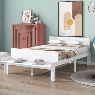 Full Size Platform Bed With Footboard Bench White Modernluxe Target   GUEST 41cf6347 4190 4597 831c 05b15e2d44ee