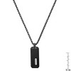 Steeltime 24" Men's black ip stainless steel dog tag pendant and greek key accents - 3 of 4