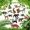 18-Piece Mini Forest Animals Figures Set, Woodland Baby Animal Figurines for Kids, Educational Cake Decor & Party Gift 8pcs Fox Toy Figures - 2 of 4