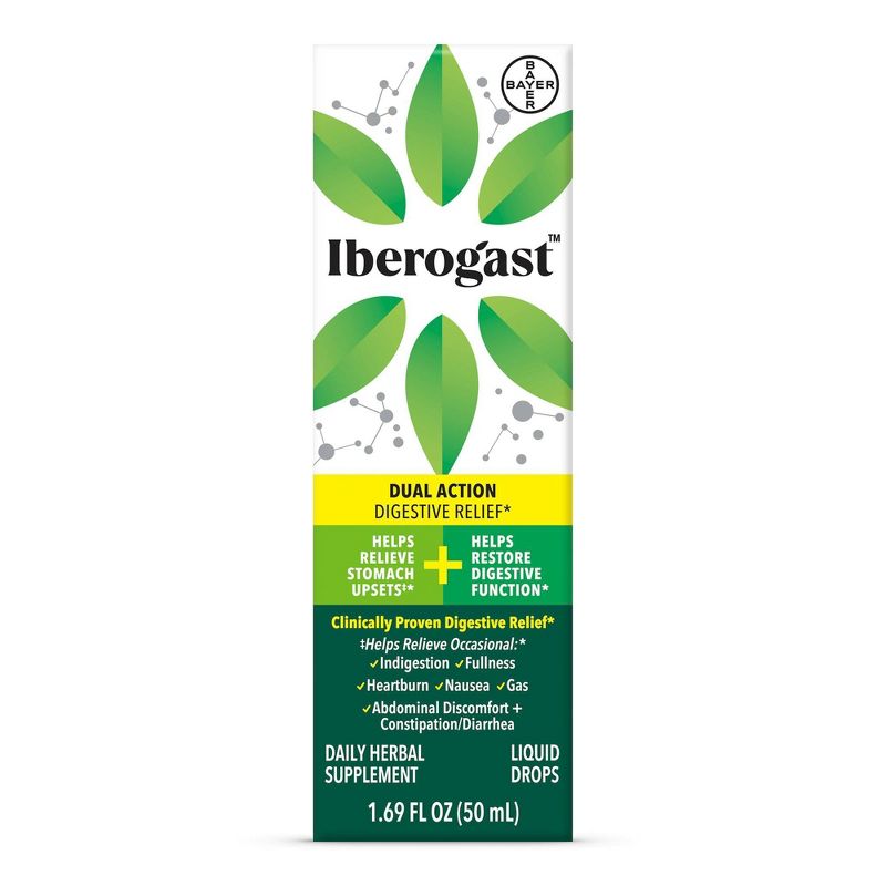 Iberogast Dual Action Digestive Relief Daily Herbal Supplements - 50ml, 1 of 7