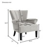 NicBex Polyester Accent Chair With Wooden Legs,Upholstered Living Room Chairs with Channel Back,Modern Armchair,Accent Chairs for Living Room - 3 of 4